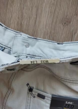 Джинсы lee zed zag slim zip размер 33/34, новая с биркой8 фото