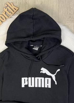 Черное утепленное спортивное худи от puma размер xs-s4 фото