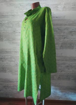 Новое легкое платье свободного кроя полной длины салатового цвета 48-50-52 размера2 фото