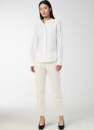 Сорочка блуза arket banded collar poplin shirt