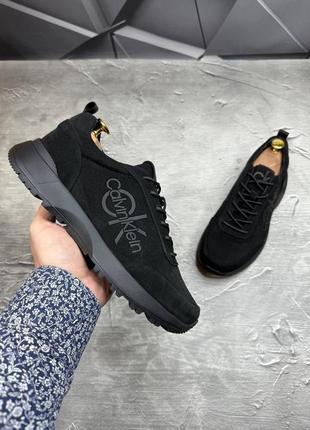 Чоловічі кросівки ck з натуральної замши, крутые молодежные кроссовки 178