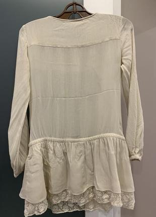 Стильная, оригинальная шифоновая удлиненная блуза2 фото