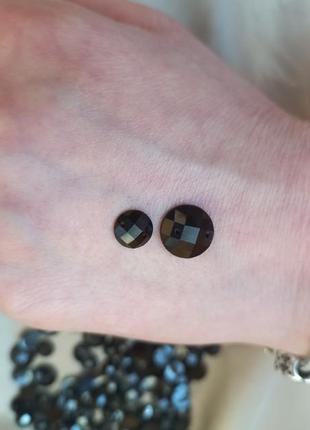 Черные пришивные страза сваровски круглые граненые 120штук  бриллиант камешки для шитья украшение4 фото