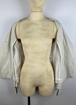 Оригінальний жіночий блейзер піджак annette gortz double breasted linen beige blazer5 фото