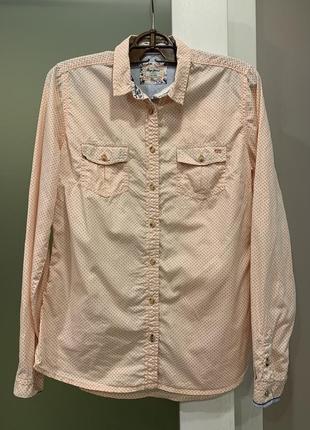 Качественная рубашка в горошек бренда pepe jeans1 фото