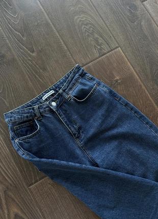 Черные джинсы прямого кроя6 фото