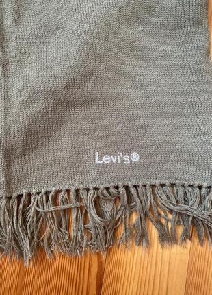 Levi's шарф теплый цвета хаки