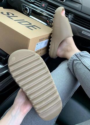 Тапки тапочки adidas yeezy  earth brown slide шлепки шлепанцы4 фото