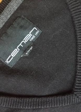 Базовий чорний джемпер iceman кофта светр світшот лонгслів3 фото