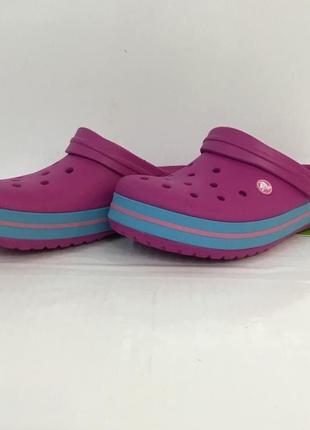 Крокс крокбенд клог фіолетові crocs crocband clog  candy pink teal blue white gum8 фото