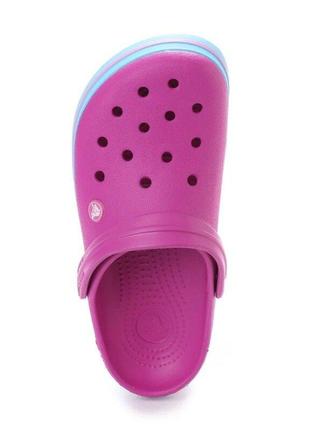Крокс крокбенд клог фіолетові crocs crocband clog  candy pink teal blue white gum5 фото