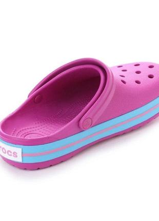 Крокс крокбенд клог фіолетові crocs crocband clog  candy pink teal blue white gum7 фото