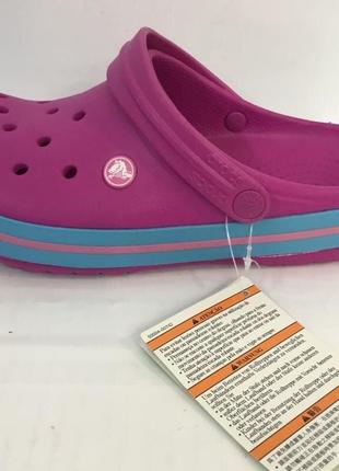 Крокс крокбенд клог фіолетові crocs crocband clog  candy pink teal blue white gum9 фото