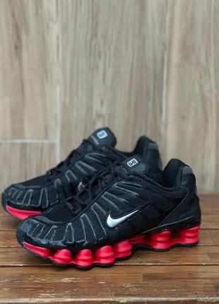 Nike shox tl black red2 фото