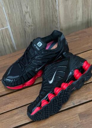 Nike shox tl black red3 фото