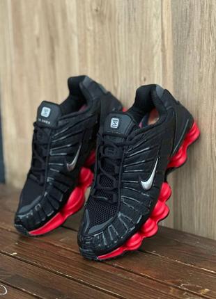 Nike shox tl black red6 фото