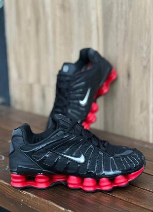 Nike shox tl black red4 фото