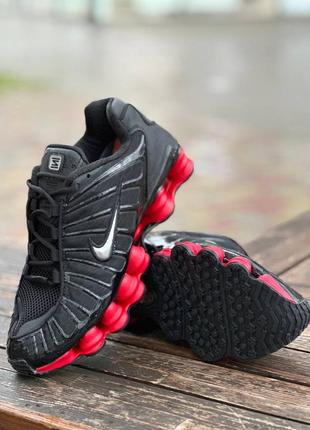 Nike shox tl black red5 фото