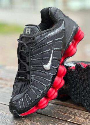 Nike shox tl black red10 фото