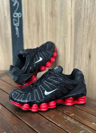 Nike shox tl black red8 фото