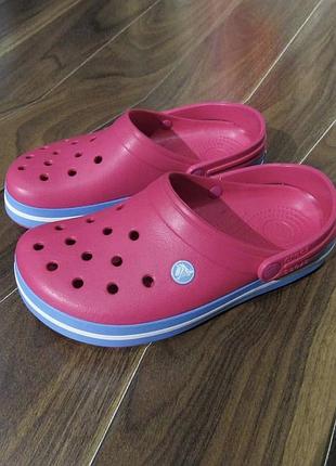 Крокс крокбенд клог фіолетові crocs crocband clog  candy pink teal blue white gum1 фото