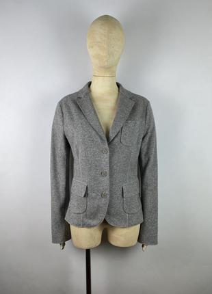 Оригінальний вовняний жіночий піджак блейзер fabiana filippi lana wool gray blazer