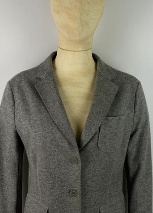 Оригинальный шерстяной женский пиджак блейзер fabiana filippi lana wool gray blazer2 фото