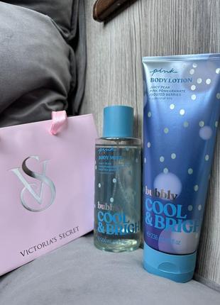 Спрей та лосьйон victoria’s secret pink bubbly cool and bright1 фото