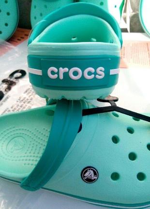 Крокс крокбенд клог мьятні crocs crocband clog new mint/tropical teal3 фото