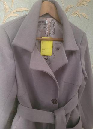 Нове пальто жіноче демісезонне вовняне бежеве модне2 фото