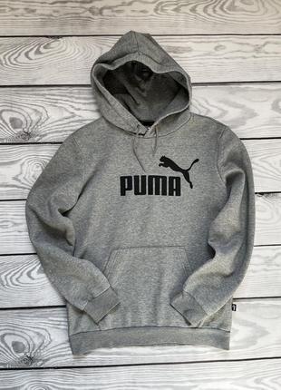 Оригинальное базовое худи от puma с большим брендовым лого