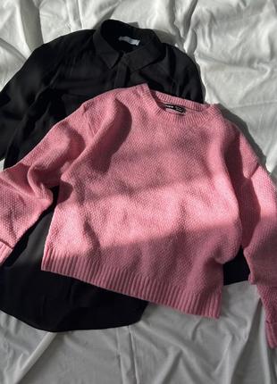 Розовый свитер shein