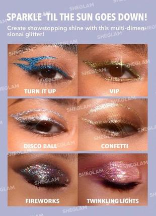 Блестящая подводка sheglam insta-party glitter liner. лайнер с блестками, глиттер, глиттерная подводка1 фото