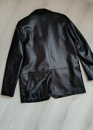 Шкіряний піджак zara жакет оверсайз з еко-шкіри