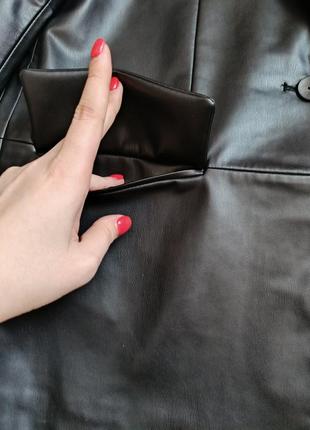 Шкіряний піджак zara жакет оверсайз з еко-шкіри