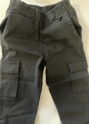 Джоггеры с карманами карго штаны для девочки 7-11 лет4 фото