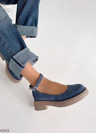 Новые туфельки - сочетание нежности и стиля 11503 джинс (испания) натур замша10 фото