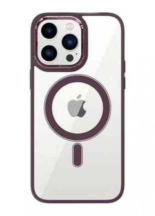 Color clear case with magsafe — iphone 13 — plum red