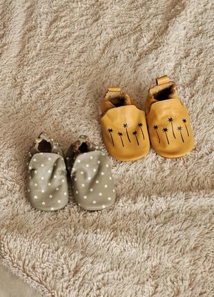 Пінетки тапочки шкіряні капці черевички h&m boumy zara1 фото