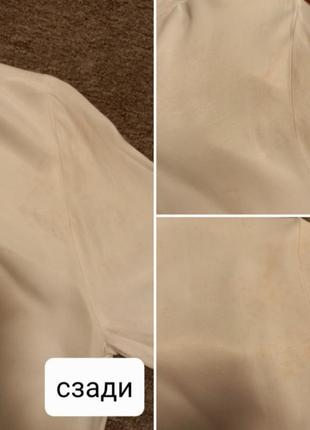 Удлинённая кремовая блуза с высоким разрезом zara.  jil sander8 фото