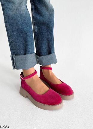 Новые туфельки – сочные и стильные 11504 фуксия натур замша7 фото