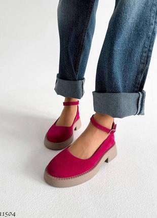 Новые туфельки – сочные и стильные 11504 фуксия натур замша6 фото