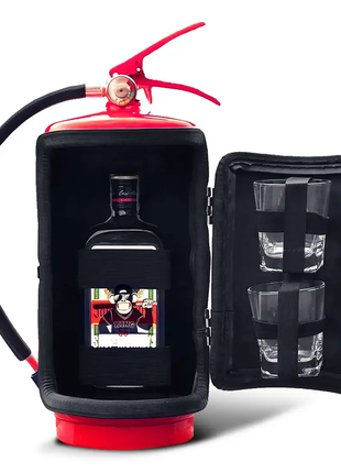Огнетушитель мини-бар на подарок с надписью "jack daniels" красный2 фото