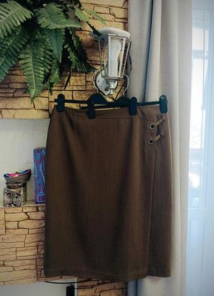 Женская юбка-карандаш имитация запаха большой размер 54-561 фото