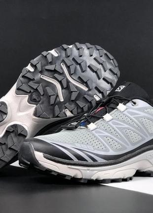 Salomon xt6 кроссовки мужские серые с черным топ качество саломон кеды сетка текстильные легкие весенние летние демисезонные демисезон низкие кожа кожа кожа4 фото