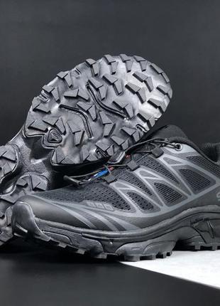 Стильні чорні чоловічі кросівки salomon xt-6/чорні кросівки для чоловіків та хлопців на спорт