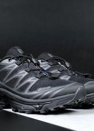 Стильні чорні чоловічі кросівки salomon xt-6/чорні кросівки для чоловіків та хлопців на спорт5 фото