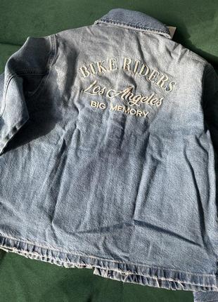 Zara джинсовая классическая рубашка8 фото