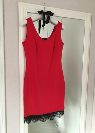 🍒очень яркое красное платье в  размере м4 фото