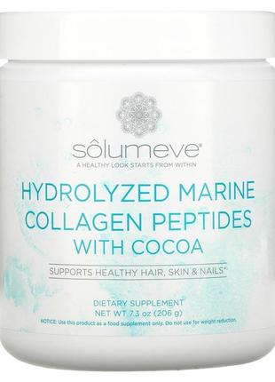 Solumeve пептиди гідролізованого морського колагену з какао 206 г з вітаміном с добавка slm-020195 фото
